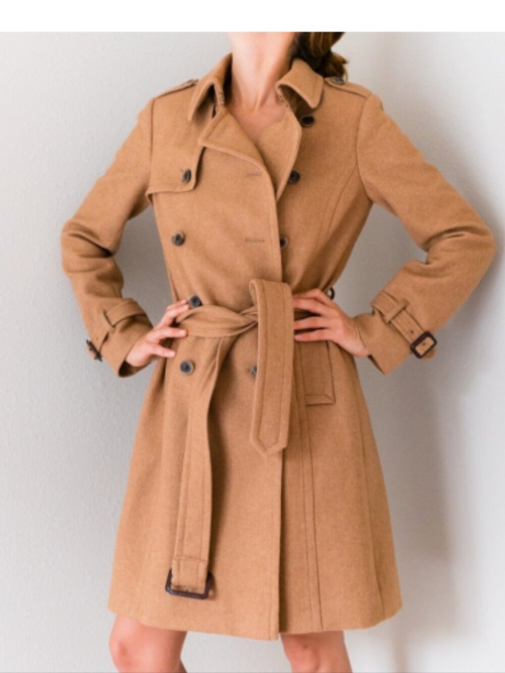 J.Crew Wool Icon Trench Coat Jacket in Wool Cashmere Heather‎ acorn camel 4